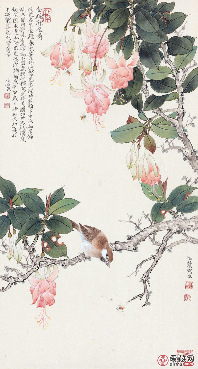 2012年作金钟雀吟镜心