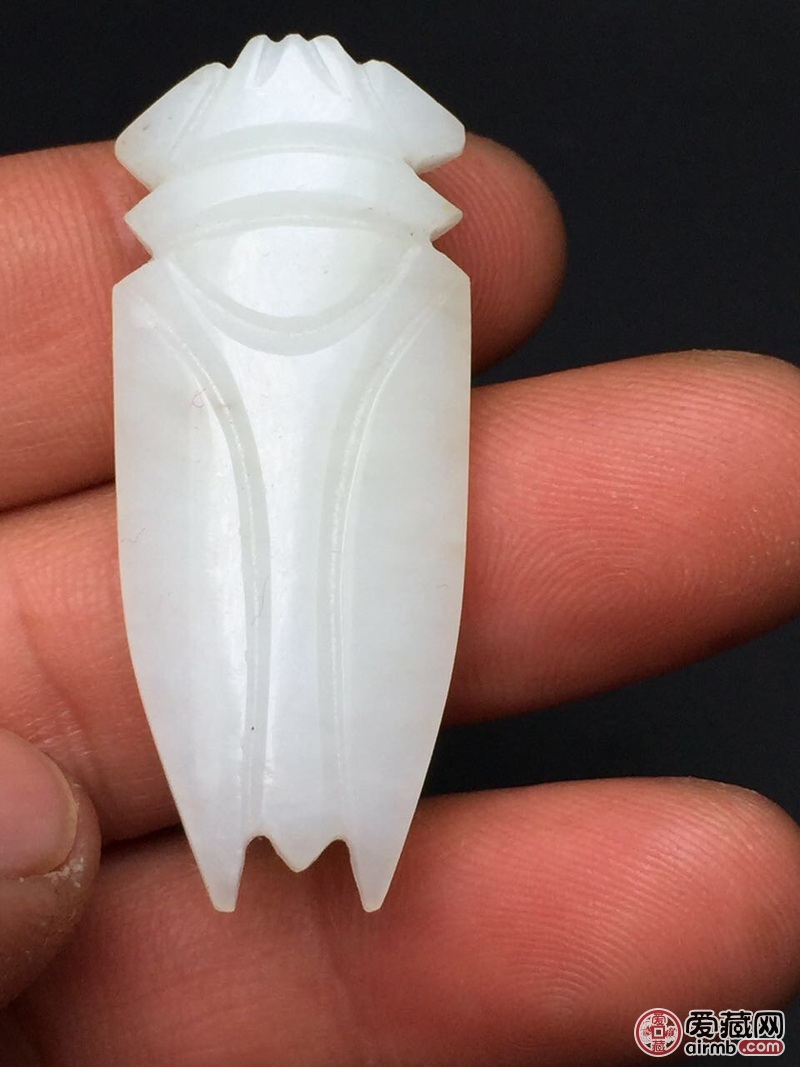 和田玉,玉蝉西周,玉质温润细腻一级白度非-价格280元-爱藏一口价-爱藏