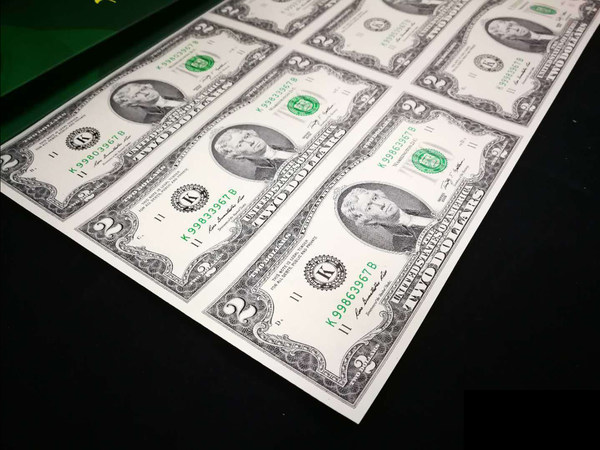 产品两美元六连体带卷轴包装张数1张号码随