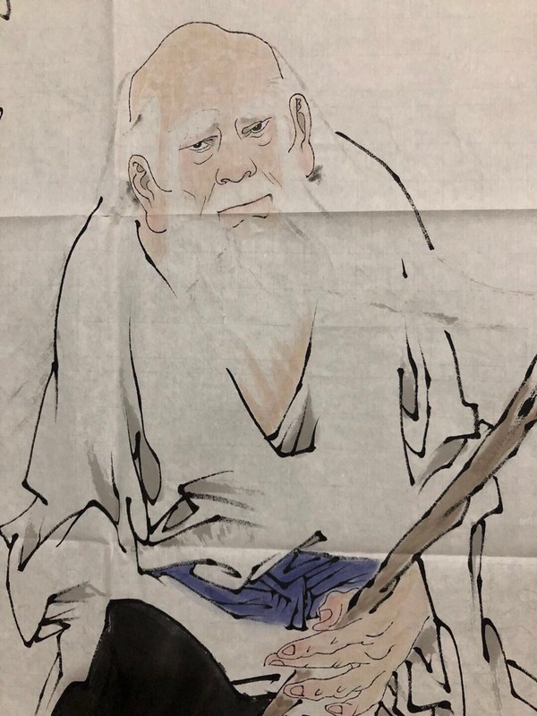 范曾《罗汉伏虎》精品宣纸画一幅,未装裱 ,带收藏证